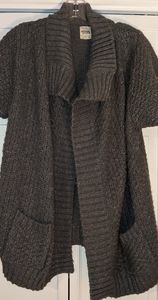 Grey Cable Cardigan